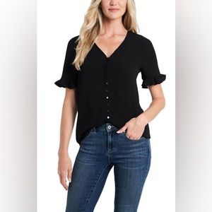 Cece Black short tee Style 7039013 NWT